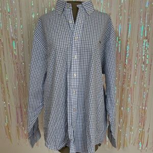 Vineyard Vines Blue & White Plaid Button Down